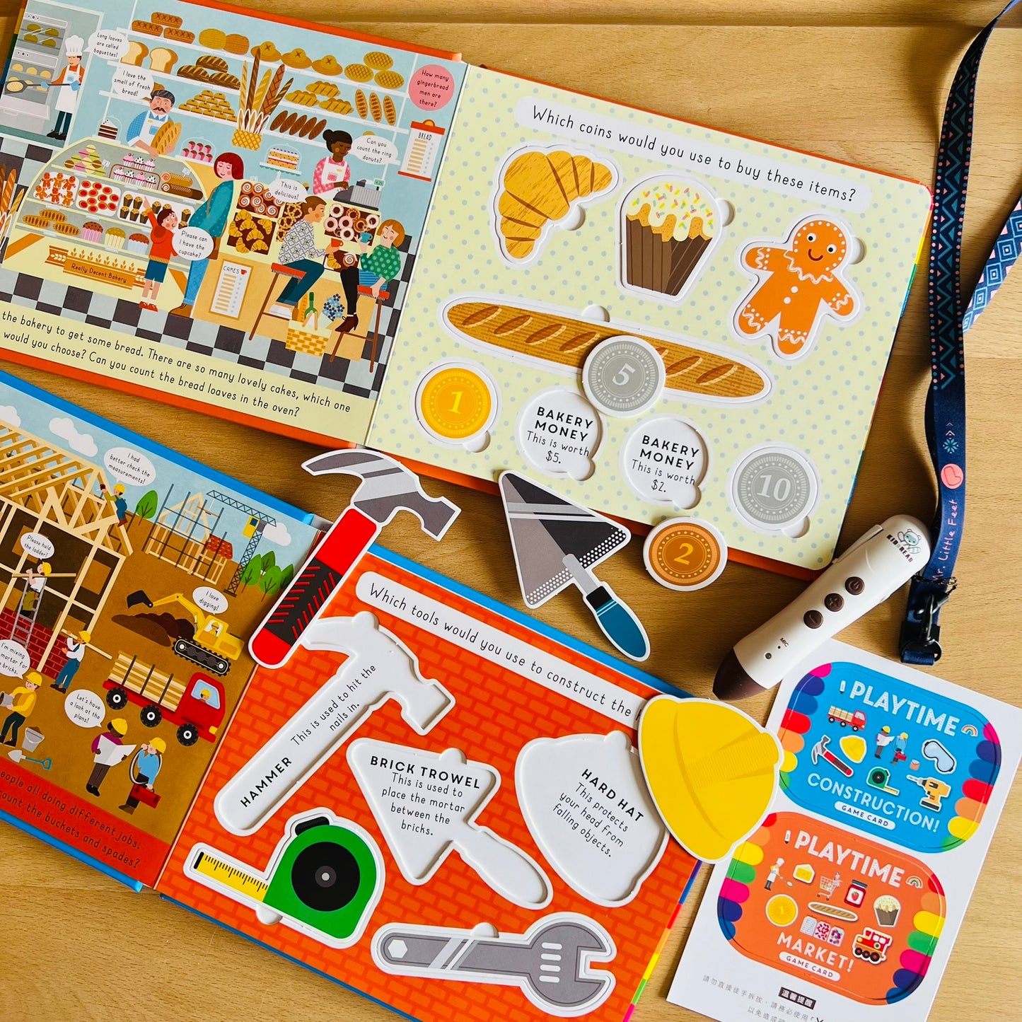 幼兒英文操作點讀書套組 (多感官操作書加真實圖片英文拼音讀本)