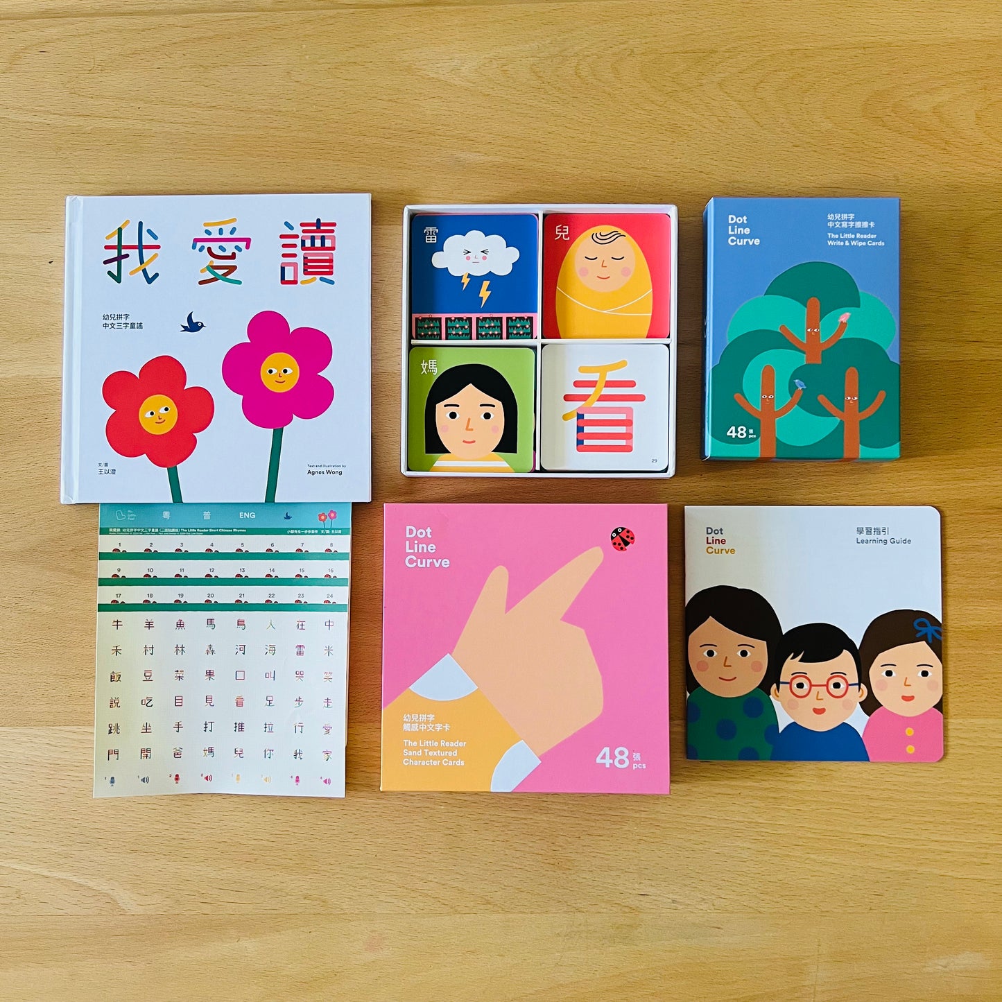 The Little Reader Bundle 我愛讀 幼兒拼字、中文三字童謠及 擦擦寫字板 點讀配件套組