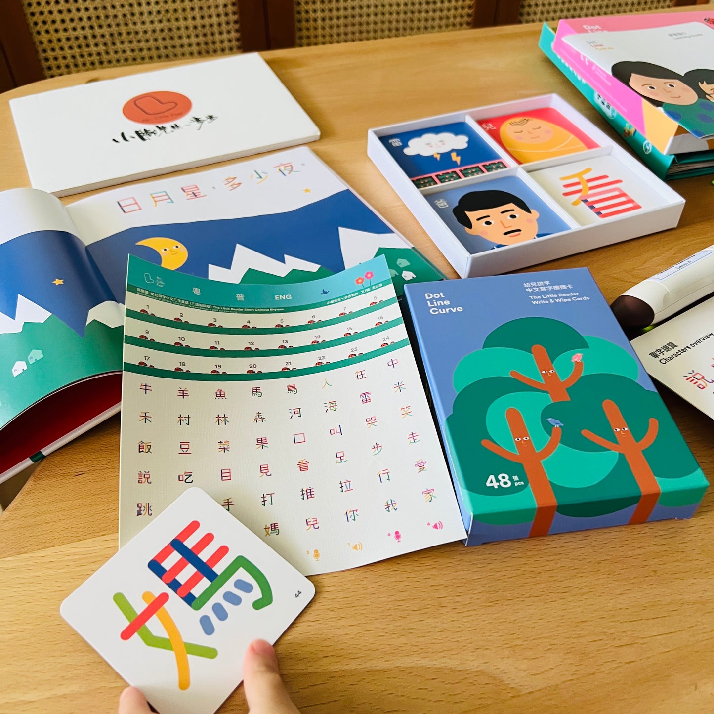 The Little Reader Bundle 我愛讀 幼兒拼字、中文三字童謠及 擦擦寫字板 點讀配件套組