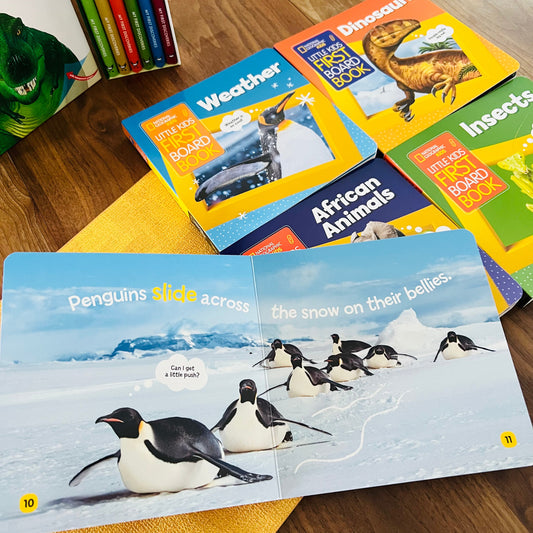 National Geographic Kids 兒童科普硬頁書 第2輯 (Dinosaurs / Weather / Animals On the Go / Insect / African Animals)