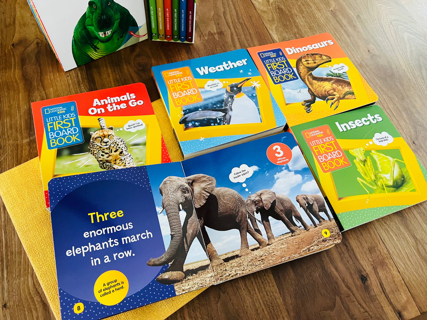 National Geographic Kids 兒童科普硬頁書 第2輯 (Dinosaurs / Weather / Animals On the Go / Insect / African Animals)