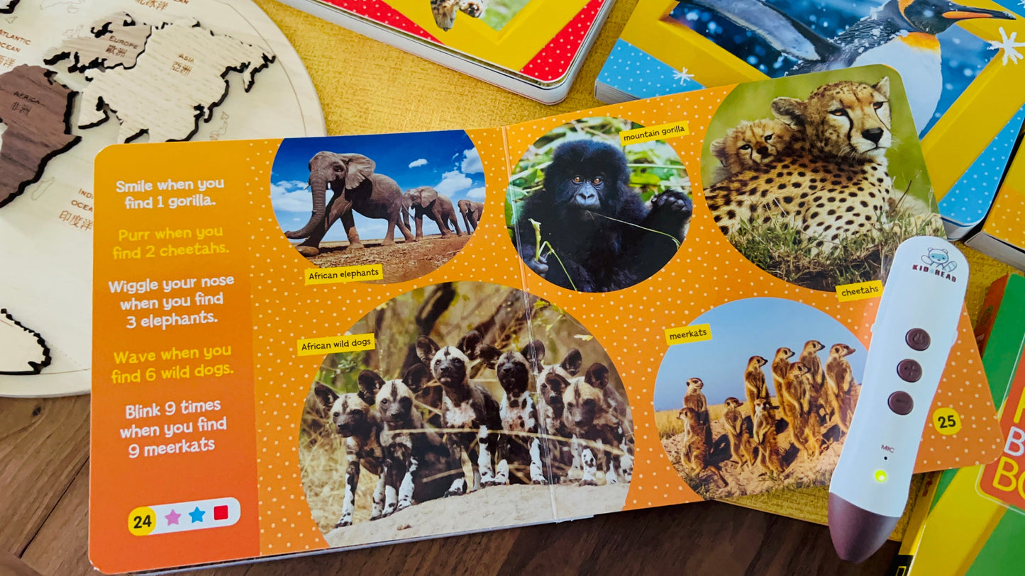 National Geographic Kids 兒童科普硬頁書 第2輯 (Dinosaurs / Weather / Animals On the Go / Insect / African Animals)