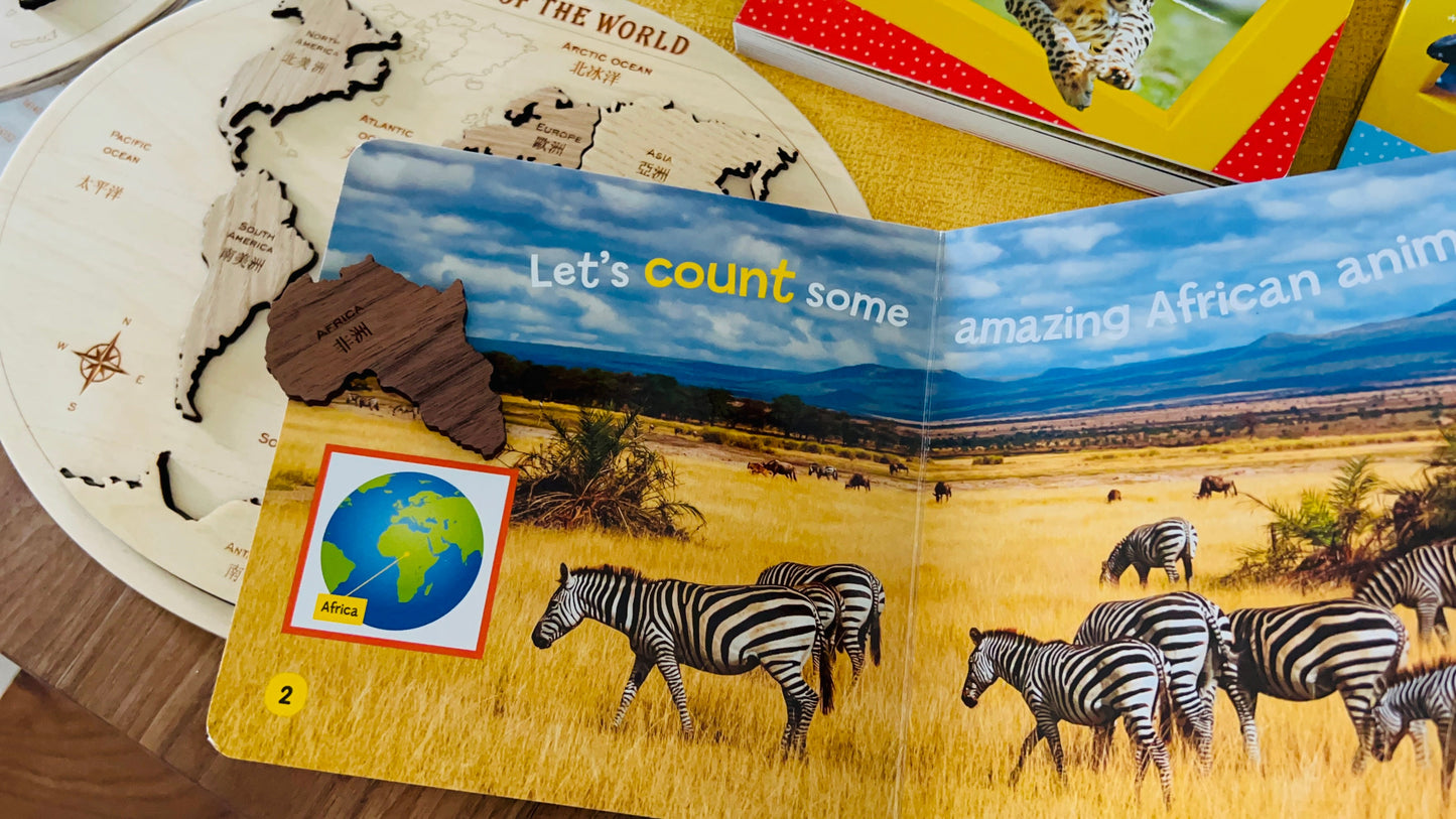 National Geographic Kids 兒童科普硬頁書 第2輯 (Dinosaurs / Weather / Animals On the Go / Insect / African Animals)