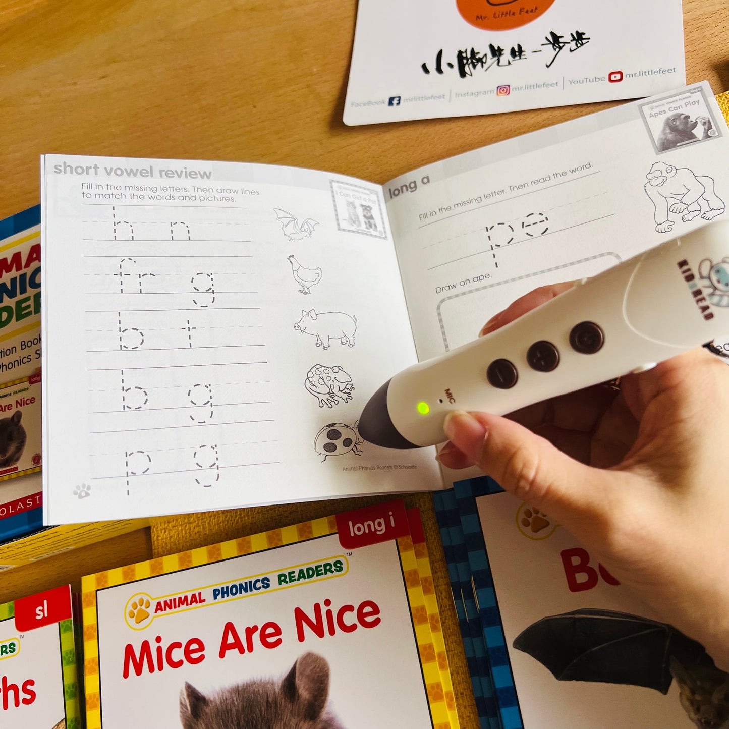 幼兒英文操作點讀書套組 (多感官操作書加真實圖片英文拼音讀本)