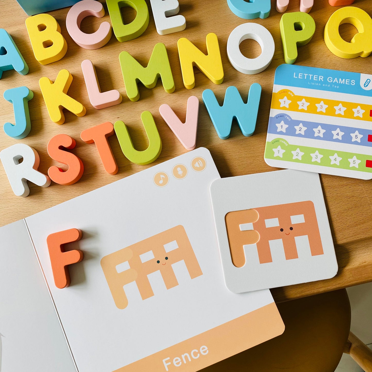 KidsRead 基礎點讀英文字母學習系列 大套組 (有聲積木 加 Phonics cards)