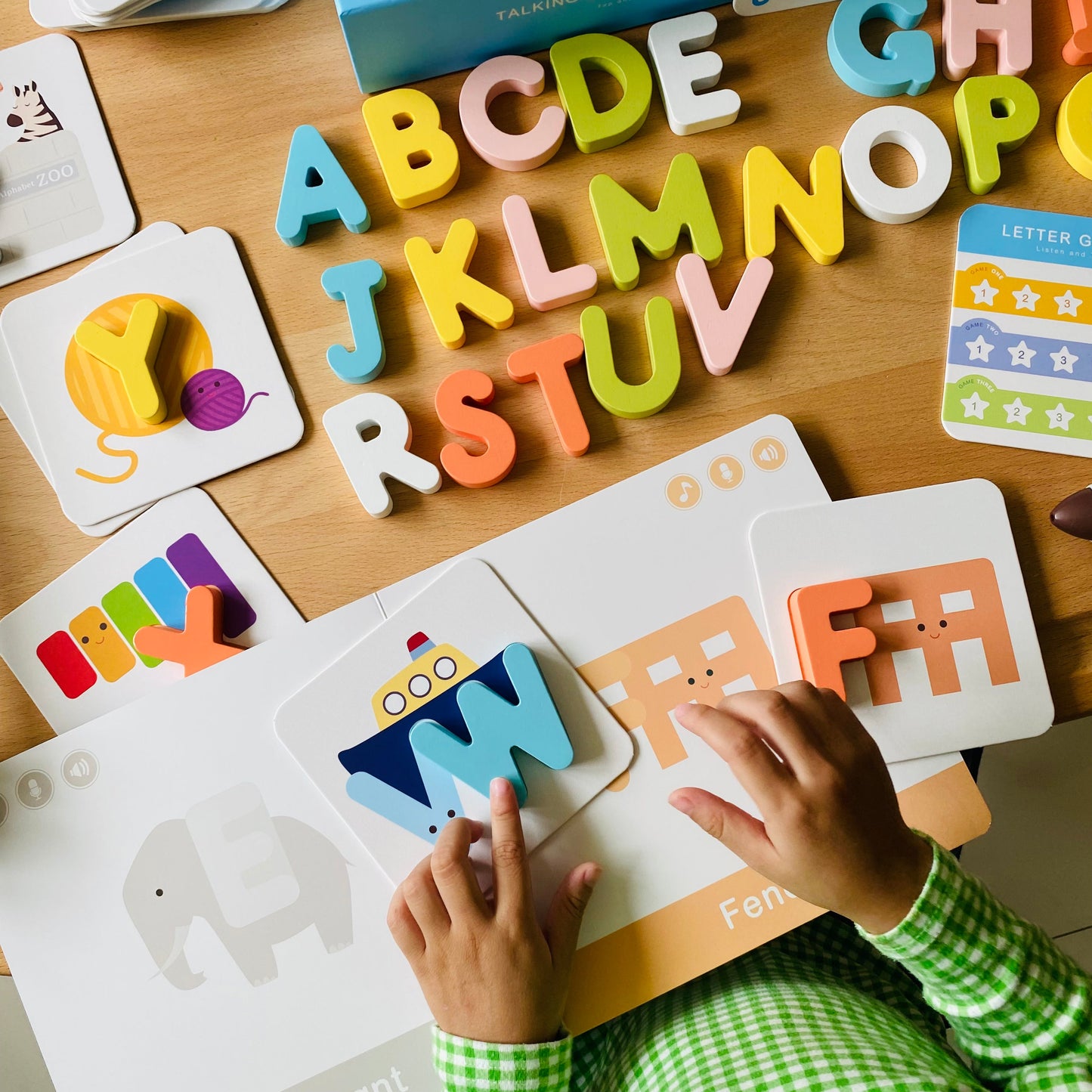 KidsRead 基礎點讀英文字母學習系列 大套組 (有聲積木 加 Phonics cards)