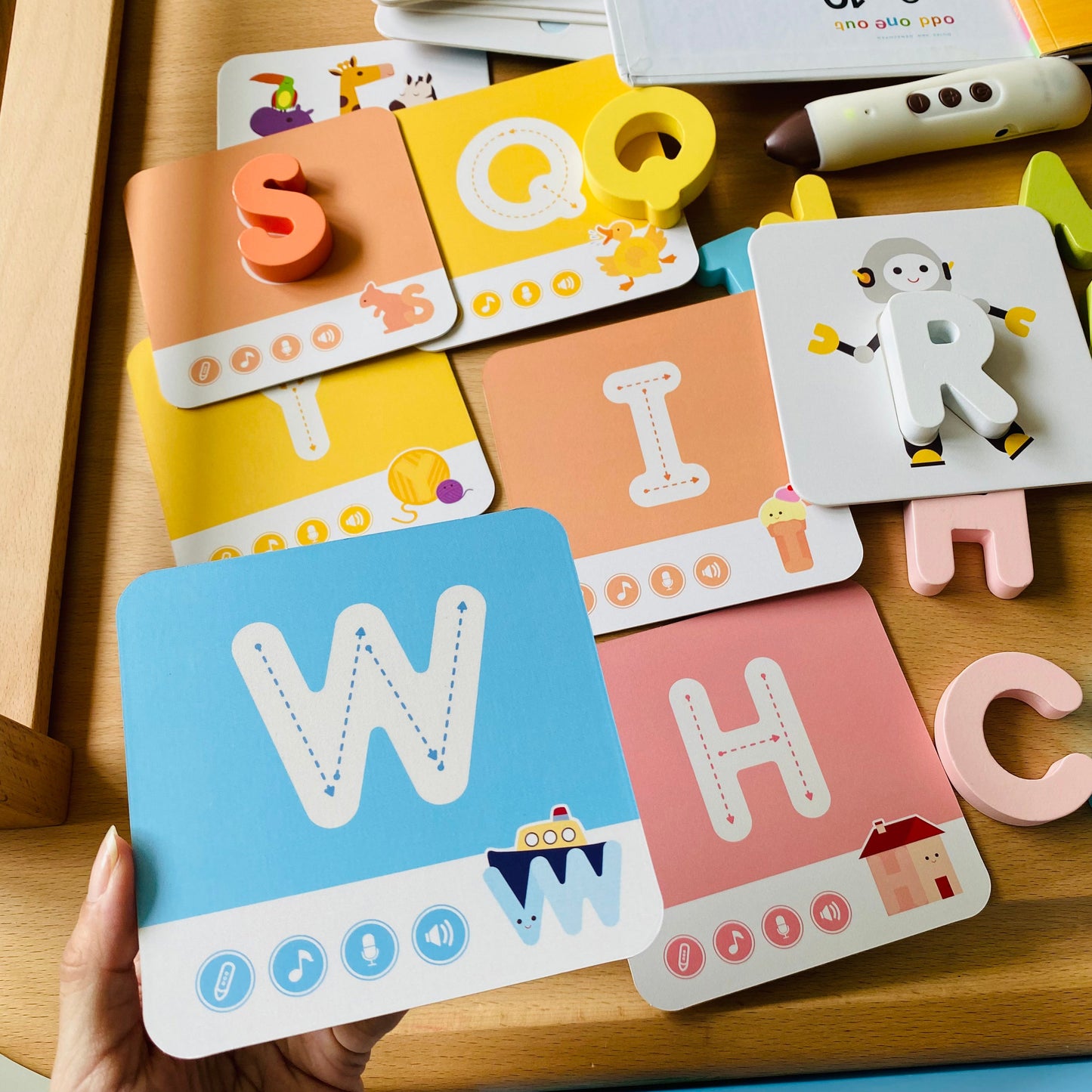 KidsRead 基礎點讀英文字母學習系列 大套組 (有聲積木 加 Phonics cards)
