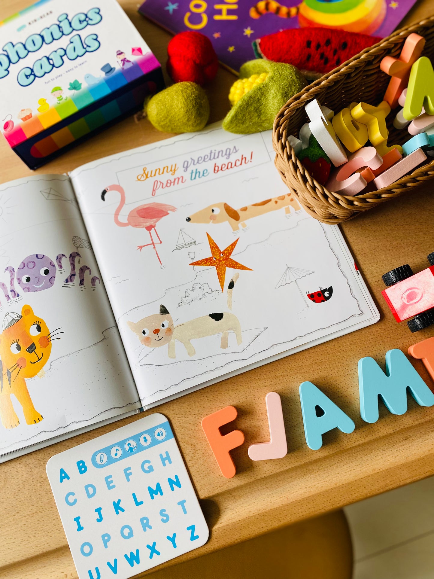 KidsRead 基礎點讀英文字母學習系列 大套組 (有聲積木 加 Phonics cards)