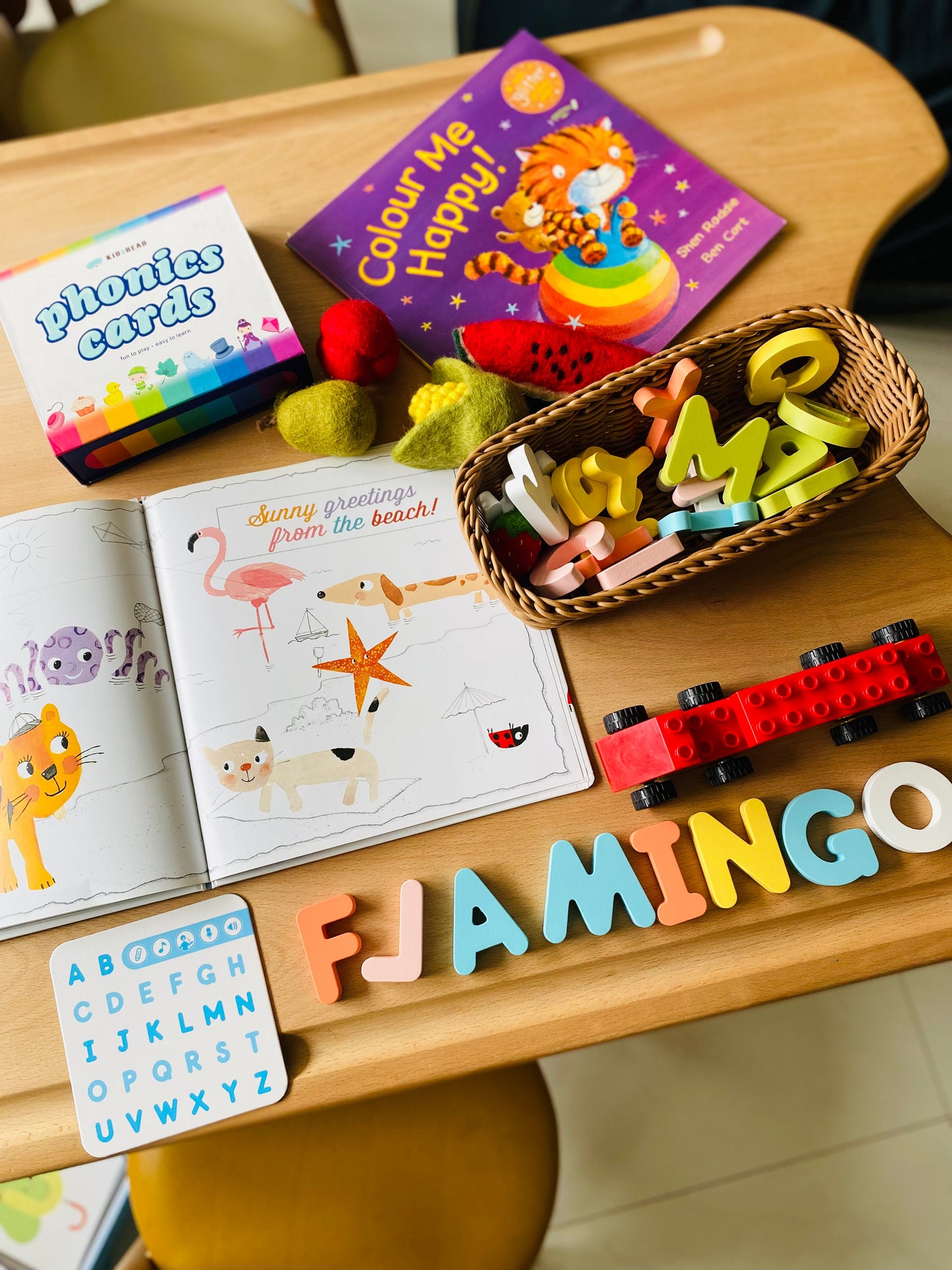 KidsRead 基礎點讀英文字母學習系列 大套組 (有聲積木 加 Phonics cards)