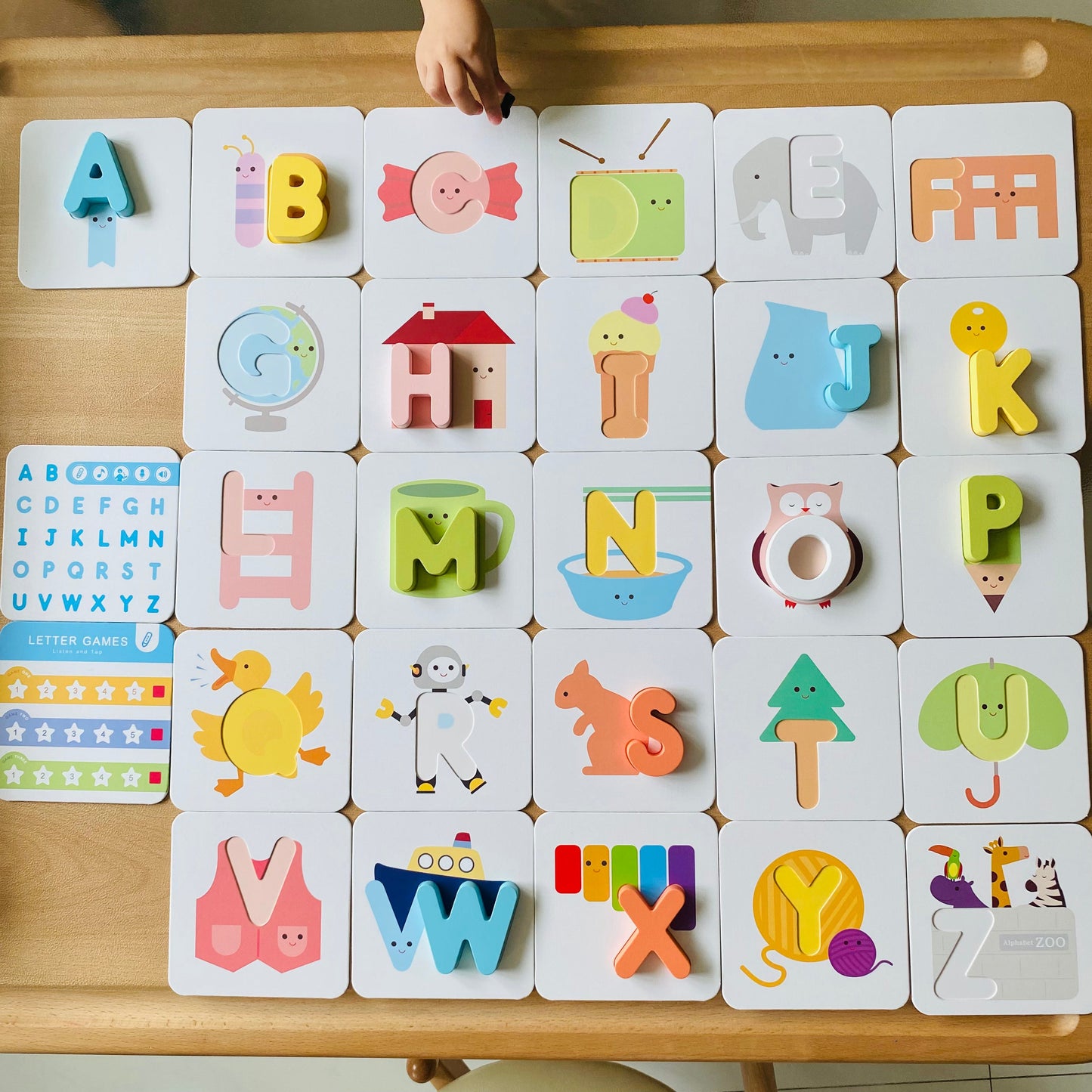 KidsRead 基礎點讀英文字母學習系列 大套組 (有聲積木 加 Phonics cards)