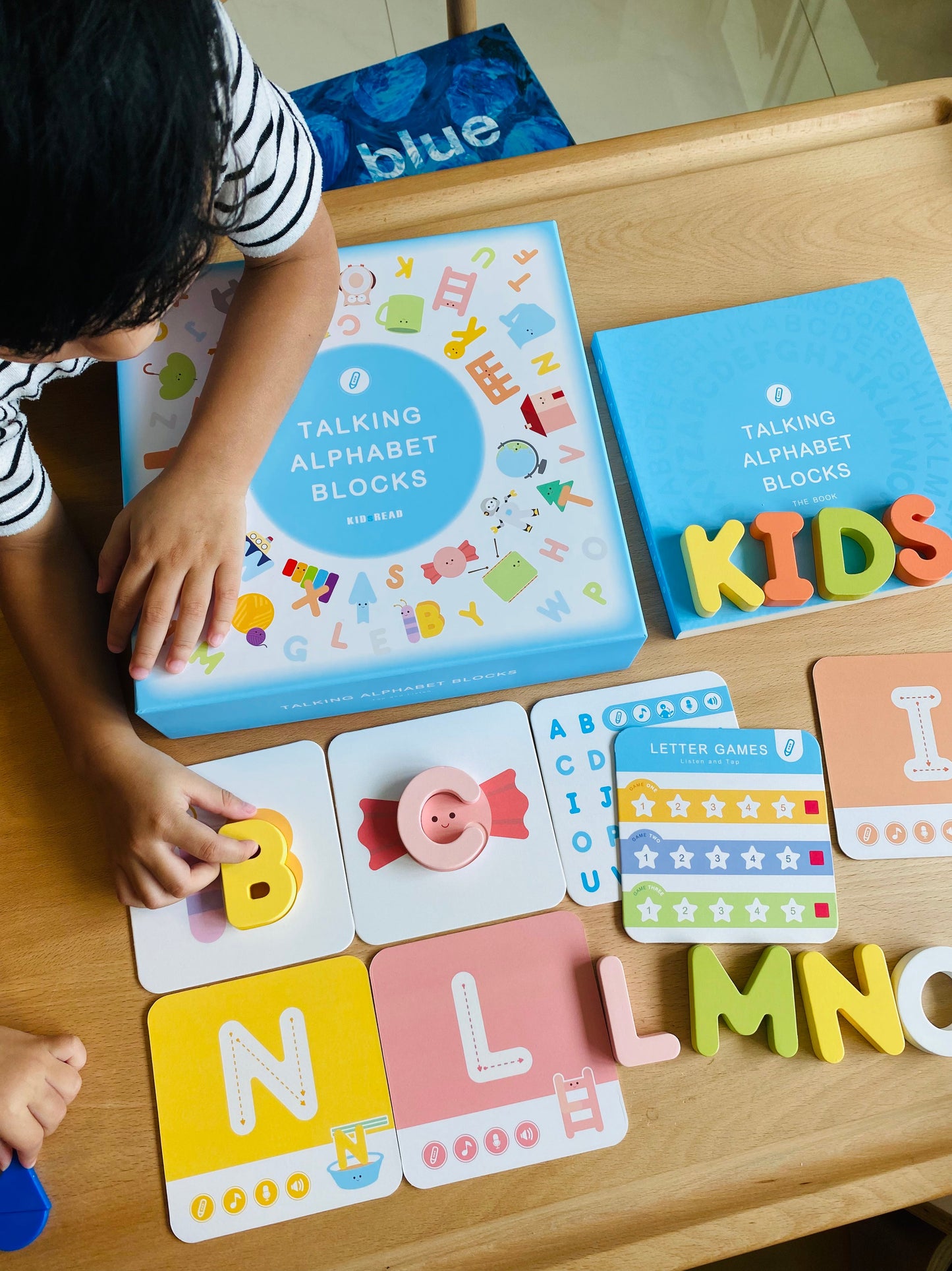 KidsRead 基礎點讀英文字母學習系列 大套組 (有聲積木 加 Phonics cards)
