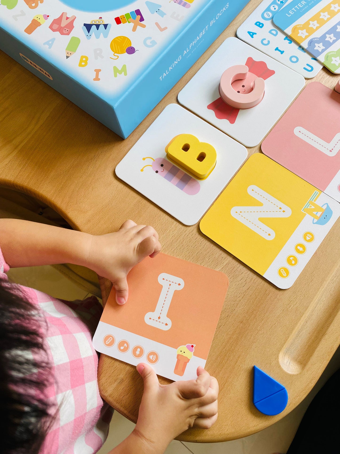 KidsRead 基礎點讀英文字母學習系列 大套組 (有聲積木 加 Phonics cards)