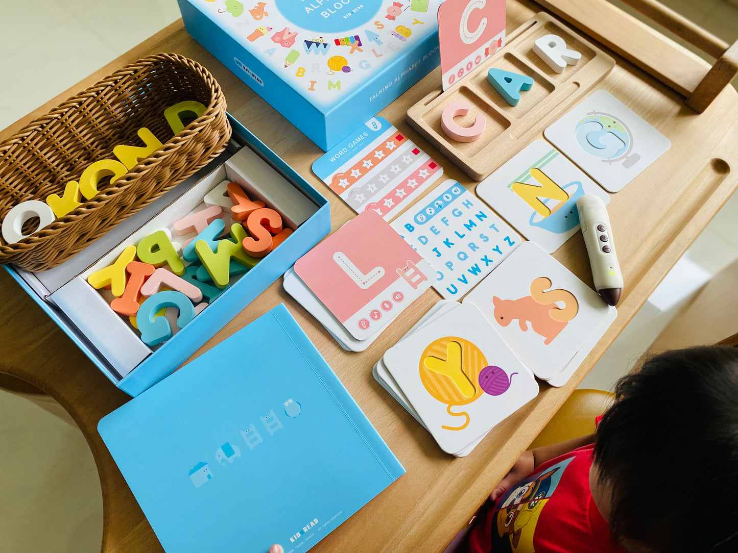 KidsRead 基礎點讀英文字母學習系列 大套組 (有聲積木 加 Phonics cards)