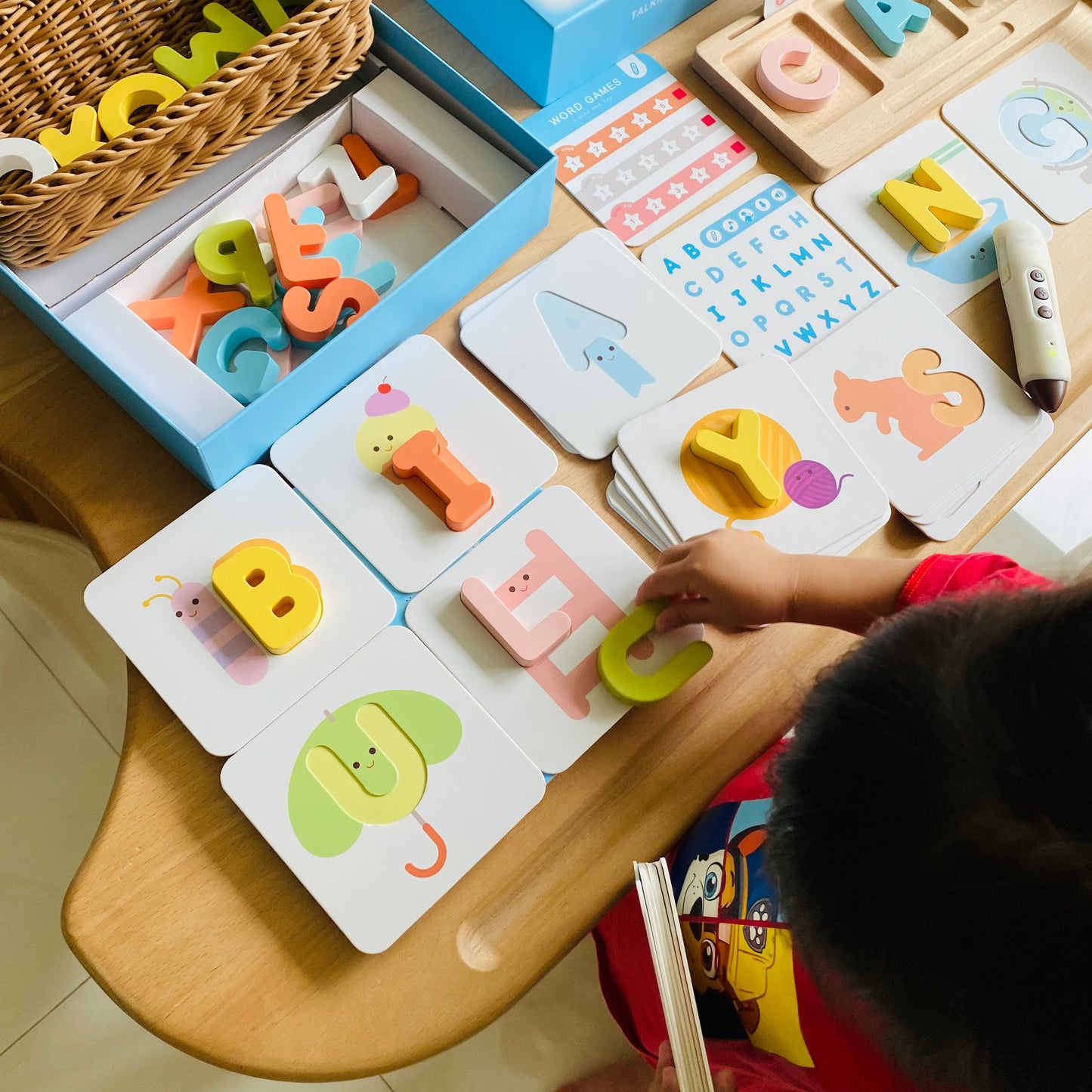 KidsRead 基礎點讀英文字母學習系列 大套組 (有聲積木 加 Phonics cards)