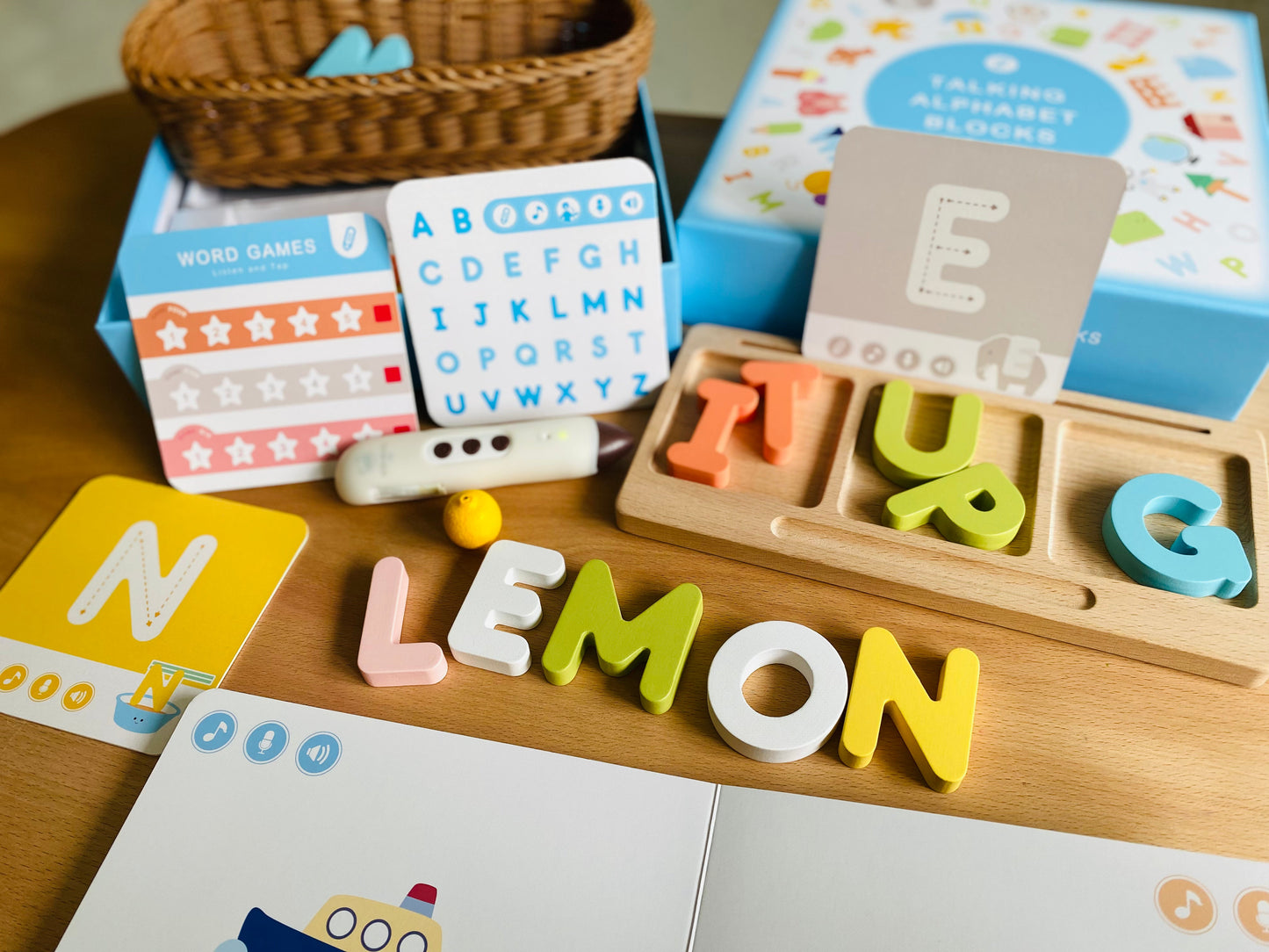 KidsRead 基礎點讀英文字母學習系列 大套組 (有聲積木 加 Phonics cards)