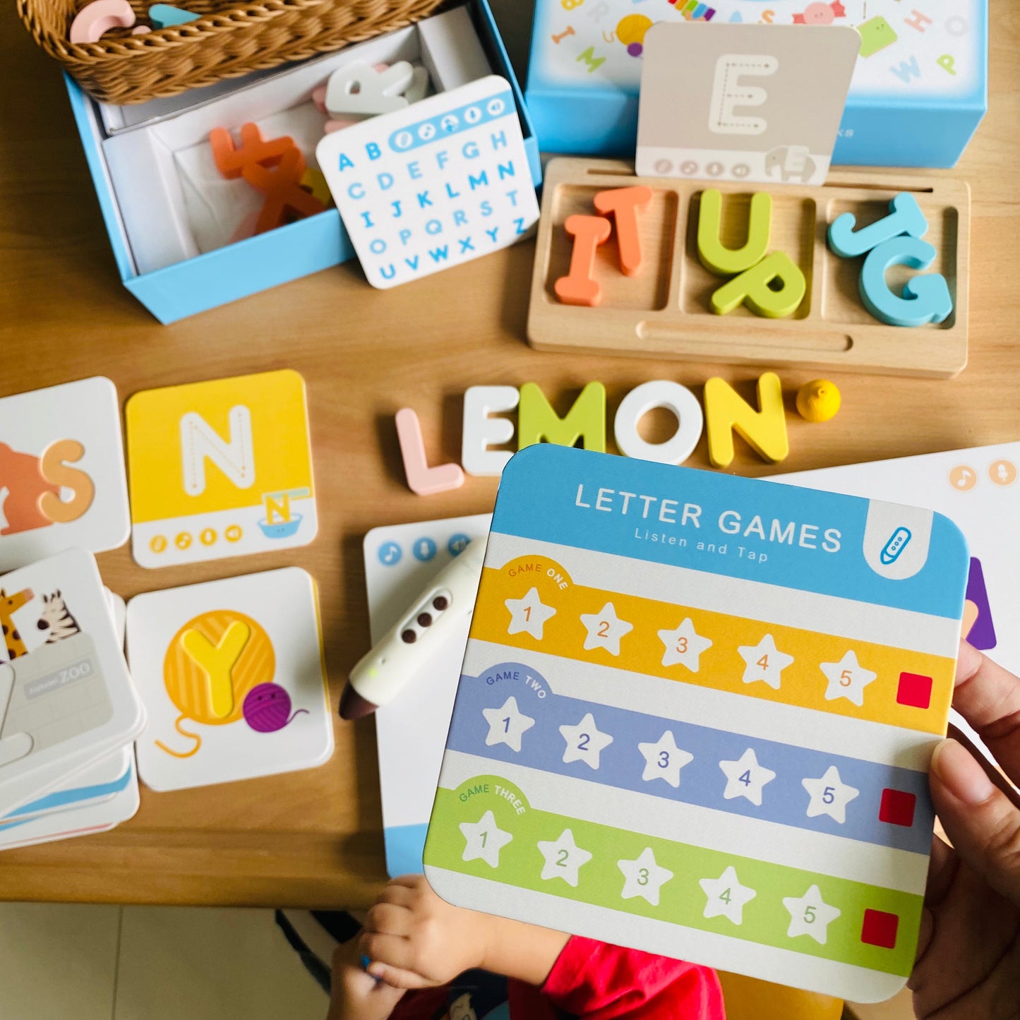 KidsRead 基礎點讀英文字母學習系列 大套組 (有聲積木 加 Phonics cards)