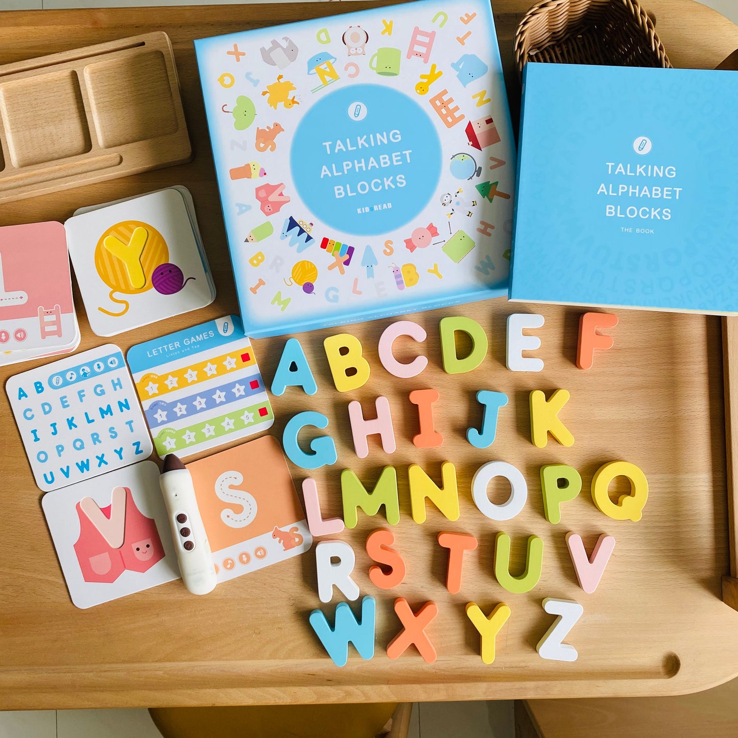 KidsRead 基礎點讀英文字母學習系列 大套組 (有聲積木 加 Phonics cards)