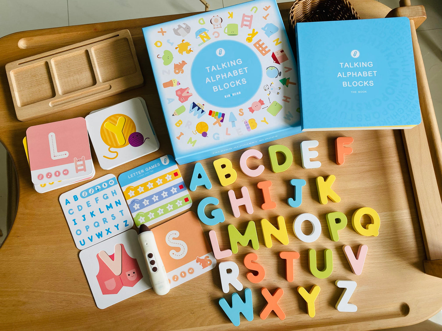 KidsRead 基礎點讀英文字母學習系列 大套組 (有聲積木 加 Phonics cards)