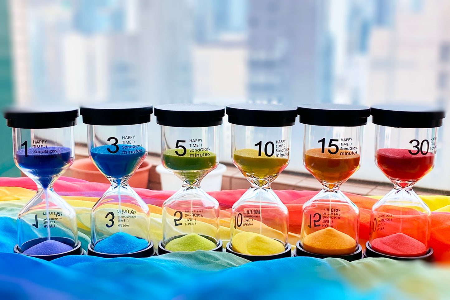 6 Piece Sand Timers Set 沙漏計時器六件組