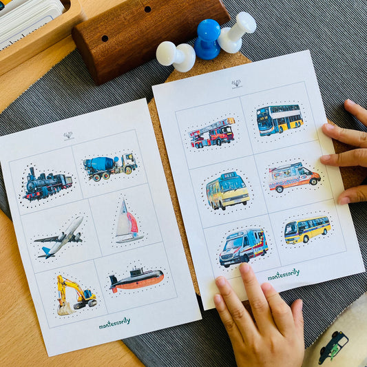 幼兒中文執筆寫字預備優惠套組「四選三」(Pin Poking 工作套組、 香港交通工具串珠 、觸感寫字小書及寫字板)