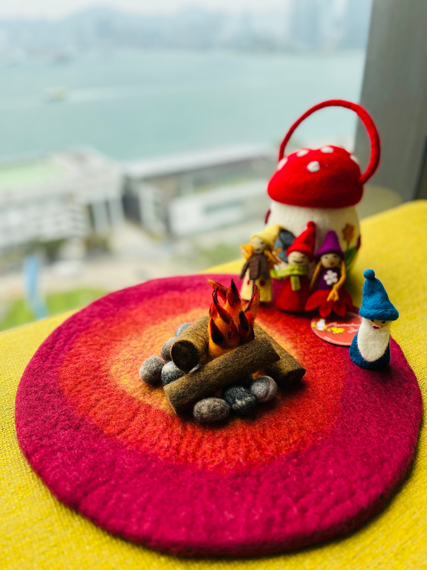 Rainbow colour Gnomes Finger Puppet 彩虹色精靈羊毛氈玩具