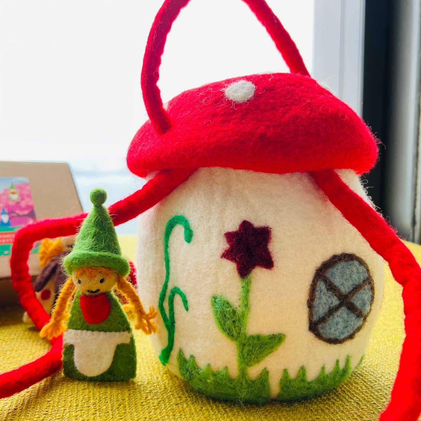 Felt Mushroom Toadstool Bag 羊毛氈玩具蘑菇 (可調校長度)