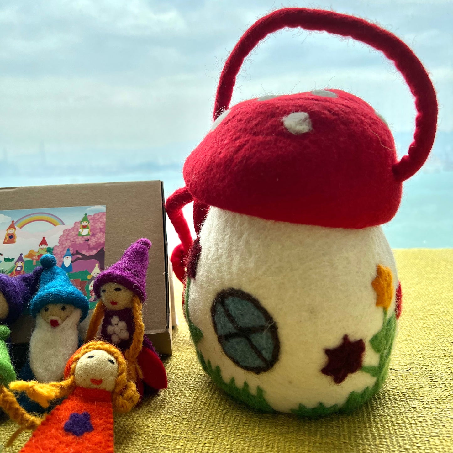 Felt Mushroom Toadstool Bag 羊毛氈玩具蘑菇 (可調校長度)