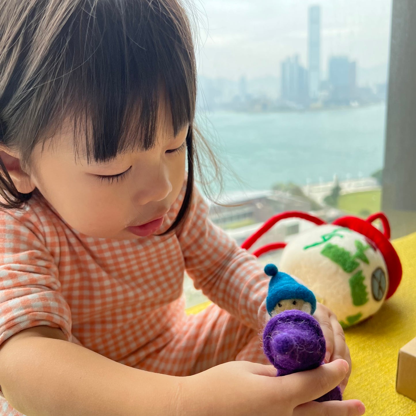 Rainbow colour Gnomes Finger Puppet 彩虹色精靈羊毛氈玩具