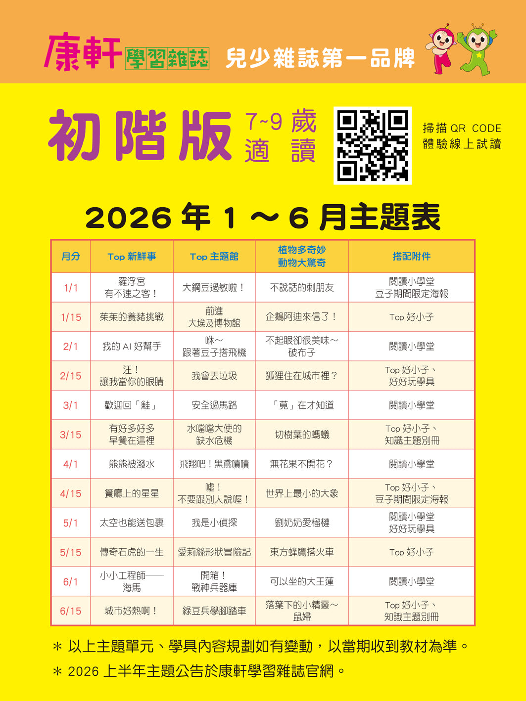 康軒學習雜誌 - 初階版 (2026年3月優惠團)