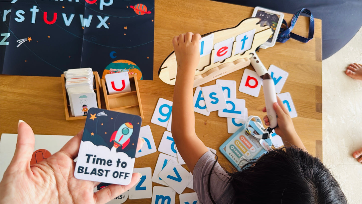 (限量) ZOOM ZOOM ZOOM PHONICS CVC 自然拼音火箭點讀學具