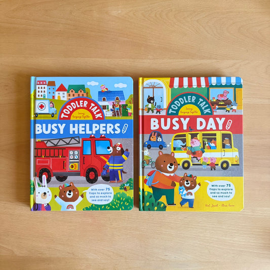 BUSY DAY & BUSY HELPERS 找找遊戲翻翻書 兩合輯套組