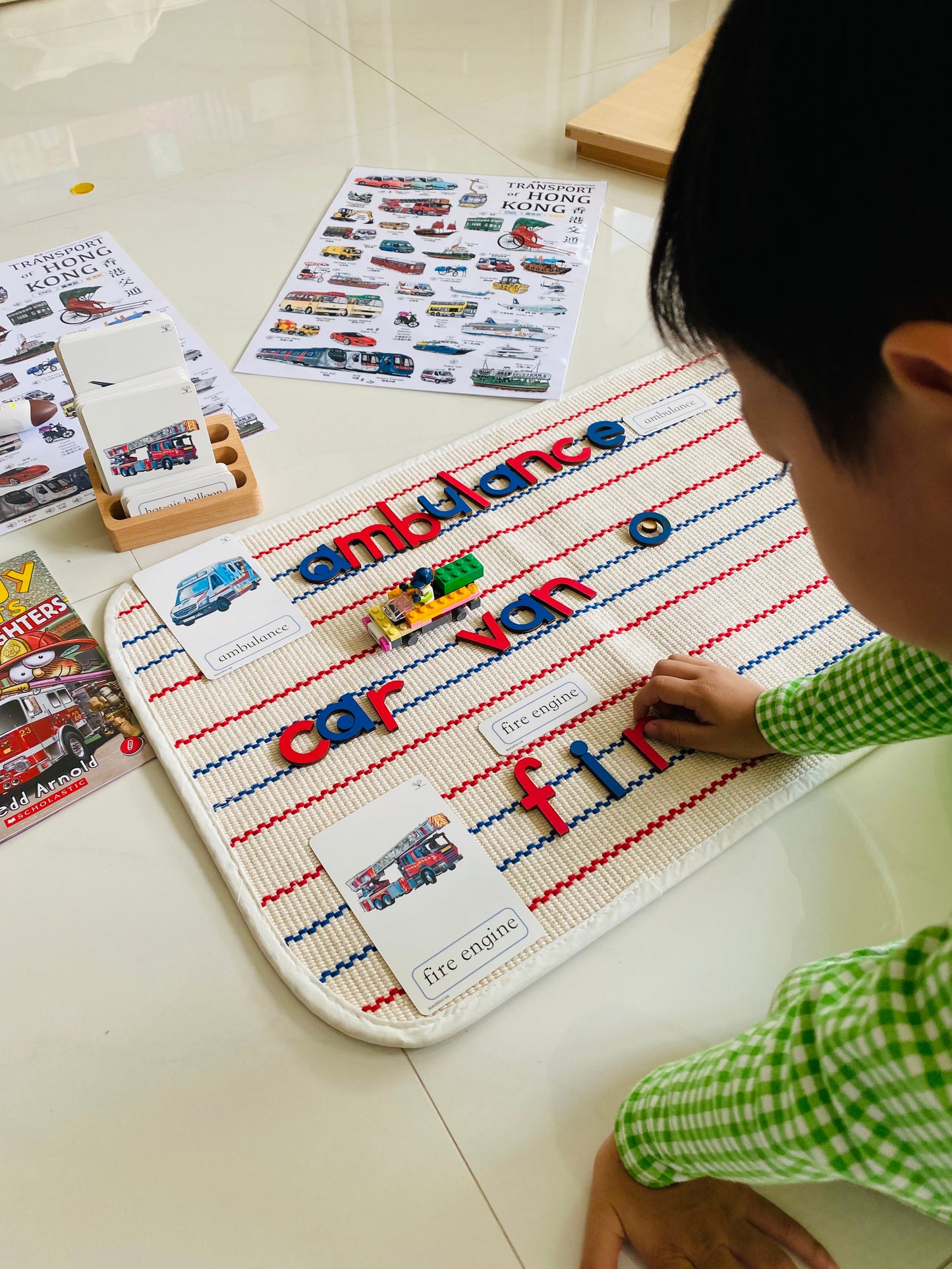 Alphabet mat (For Montessori movable alphabet)